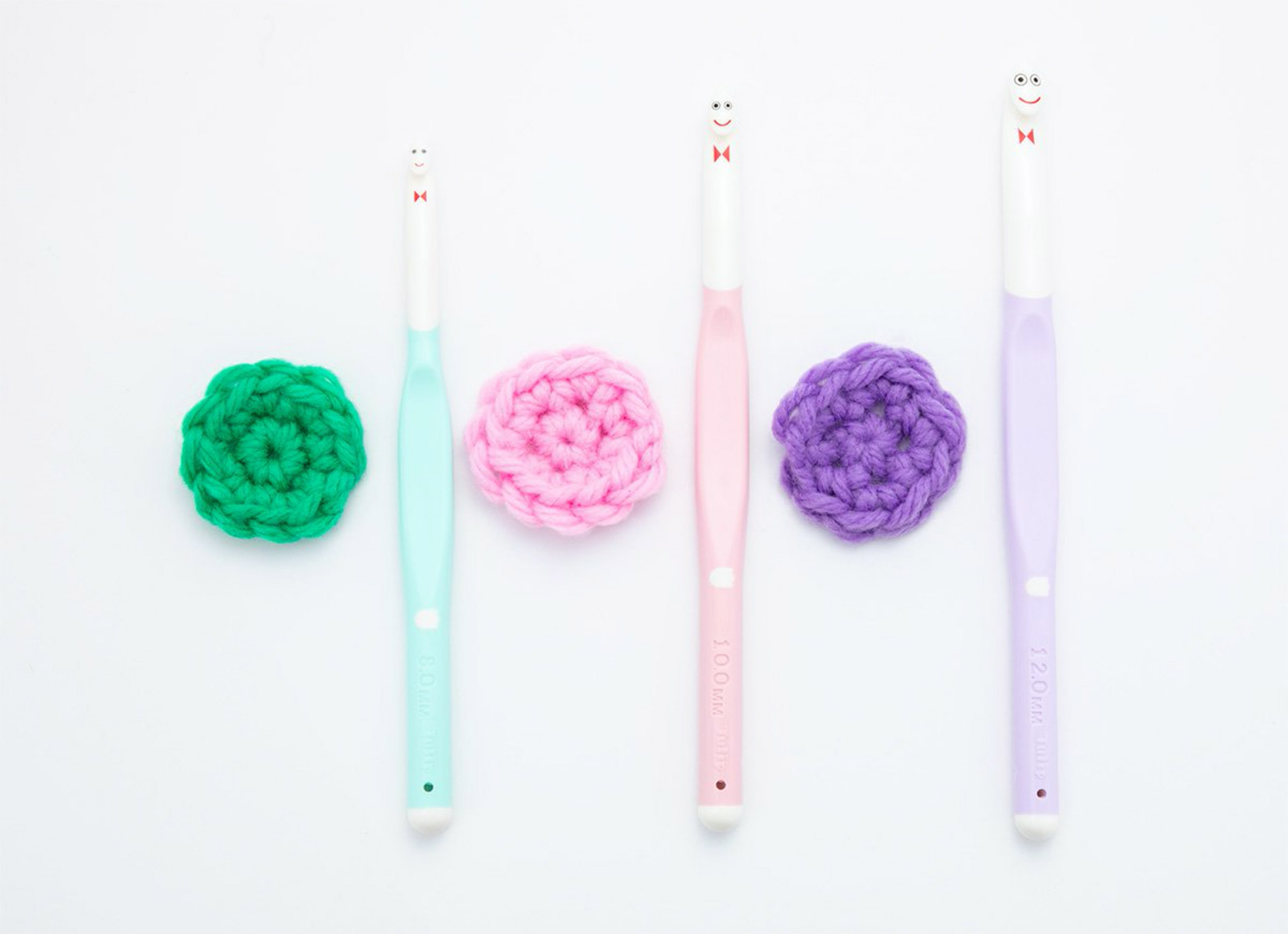 Japan Tulip Ter/tel Crochet Hook Pink Resin Handle Knitting Needles Al –  Crafty Gatherings